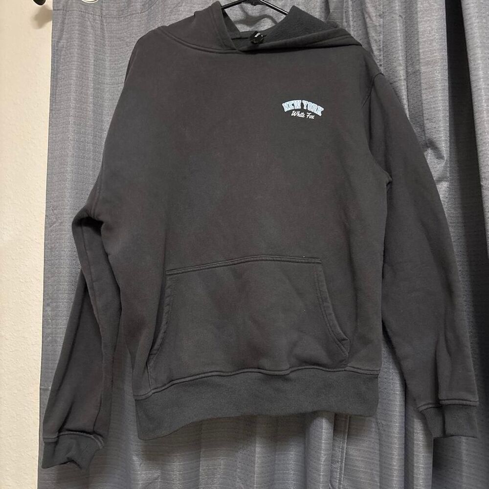 White-fox-boutique Men's Grey and Black Hoodie
